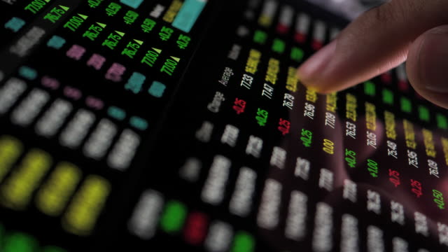 Stock Market Data Trading on Digital tablet