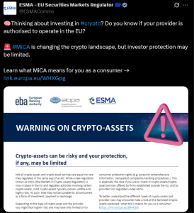 EU eyes crypto oversight under ESMA to end fragmented supervision