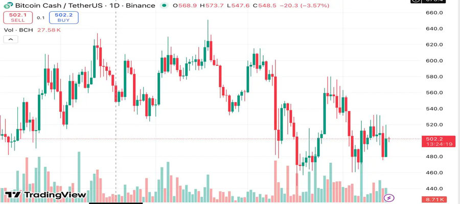 بیتکوین کش به حمایت تاریخی رسید! قیمت برمیگردد یا فشار فروش ادامه دارد؟ bch-price-prediction-trons-make-or-break-moment-bch-bulls-eye-532-attention-shifts-to-ev2-token-presale-1